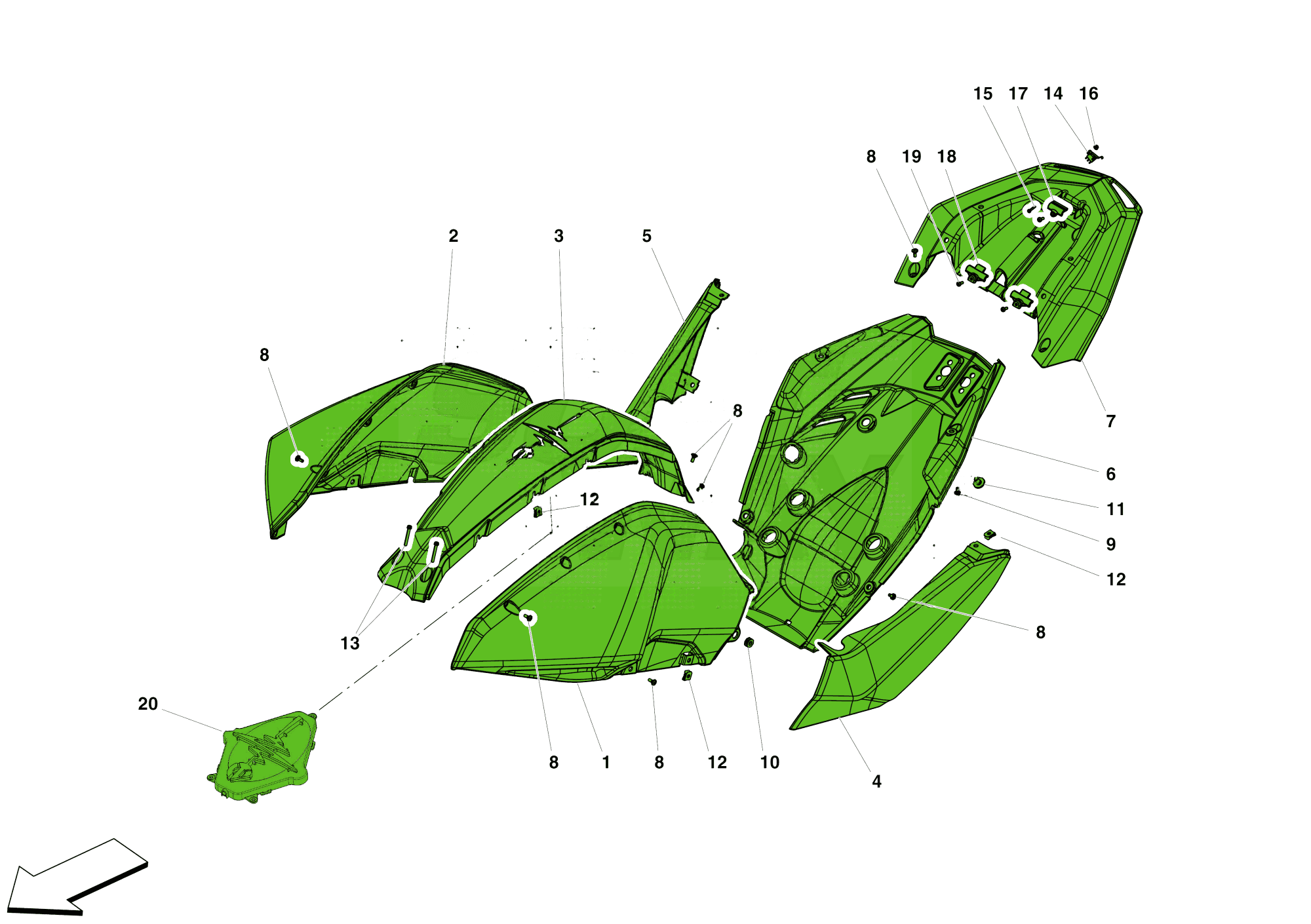 TANK FAIRING -TAIL FAIRING