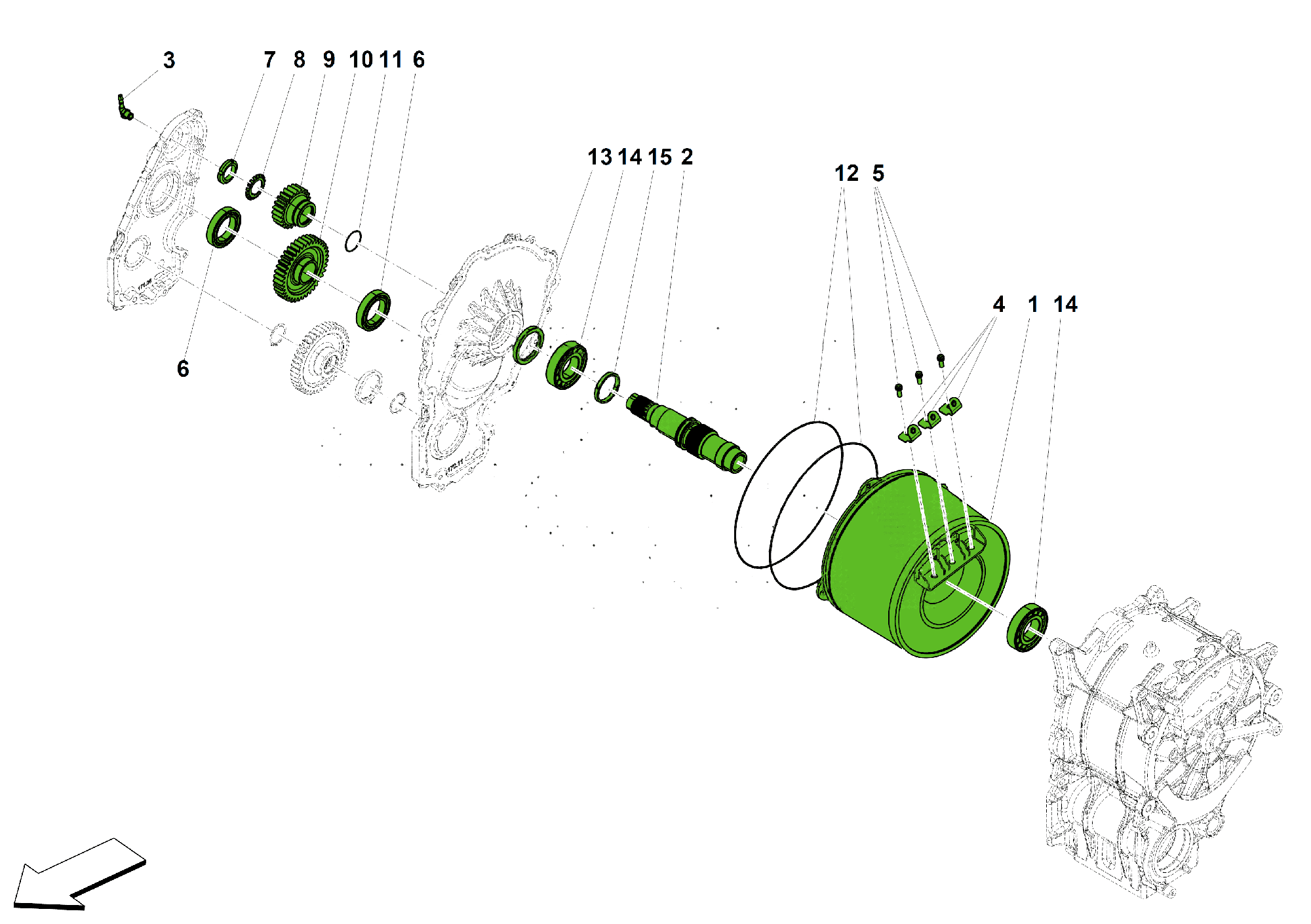 ELECTRIC MOTOR TRANSMISSION