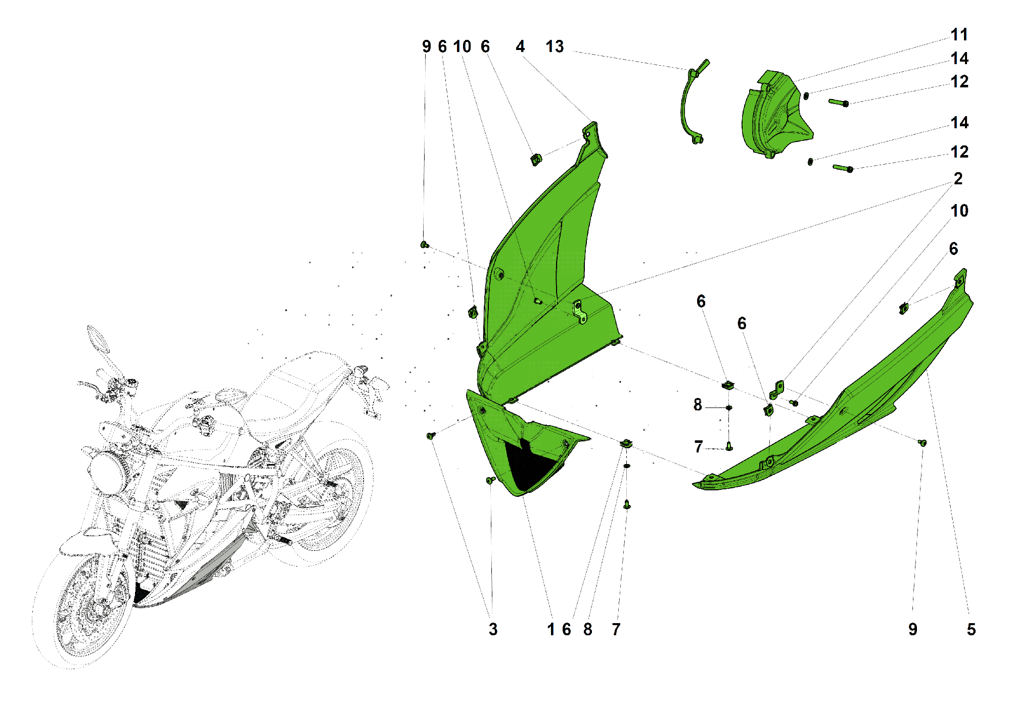BELLY PAN AND REAR SPROCKET COVER