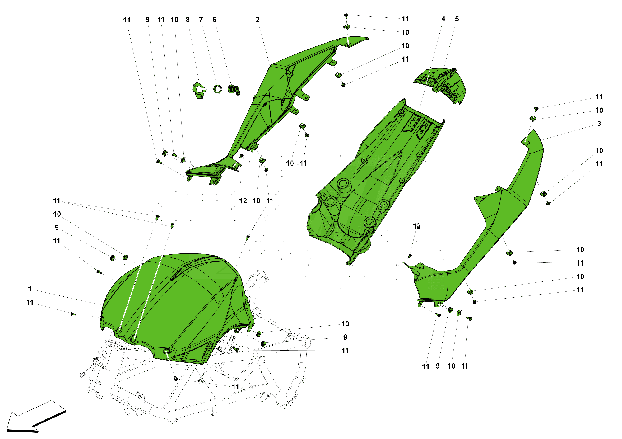TANK FAIRING - TAIL FAIRING