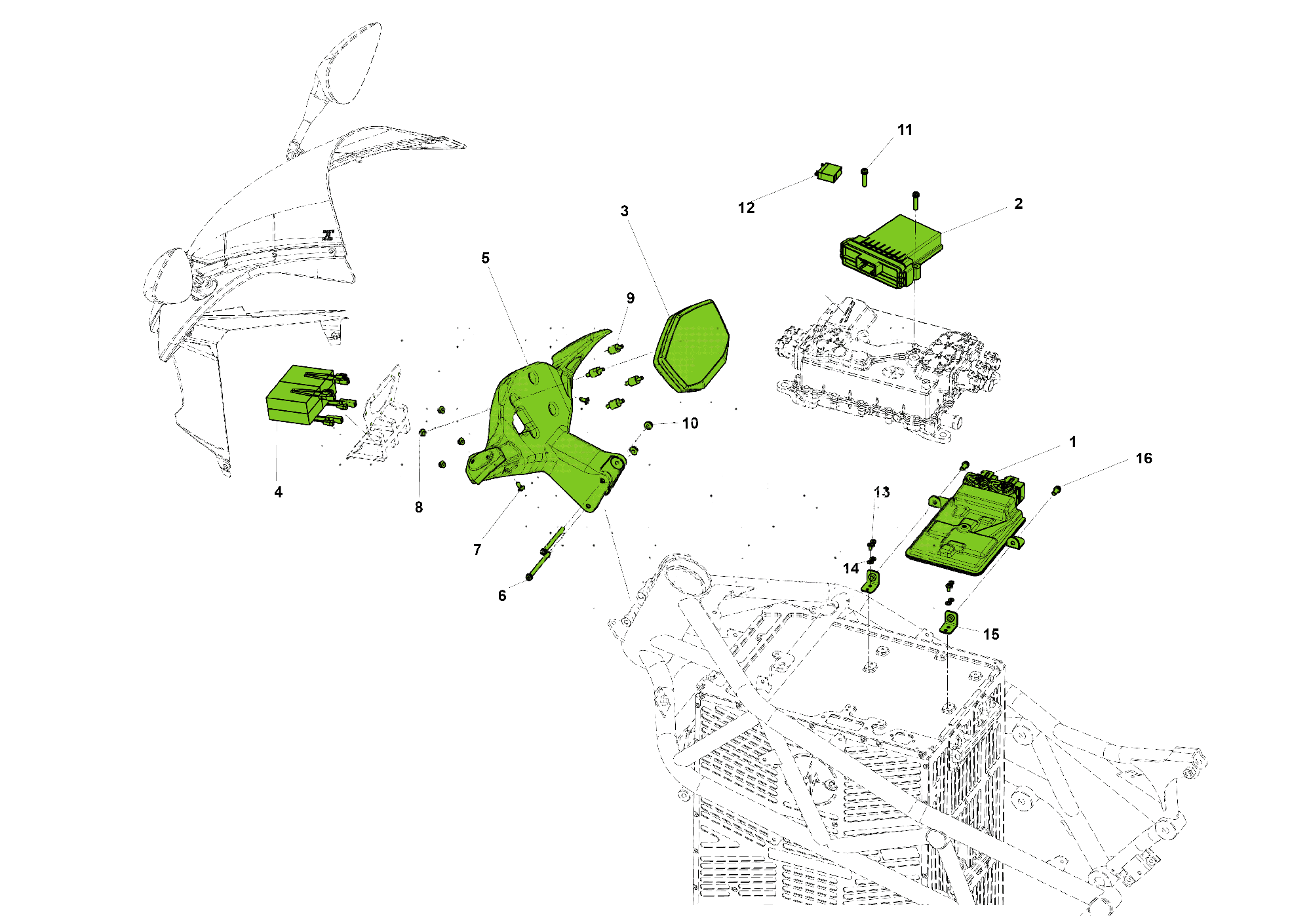 DASHBOARD-CHARGER MANAGER -VCU-HEADLAMP DRIVER