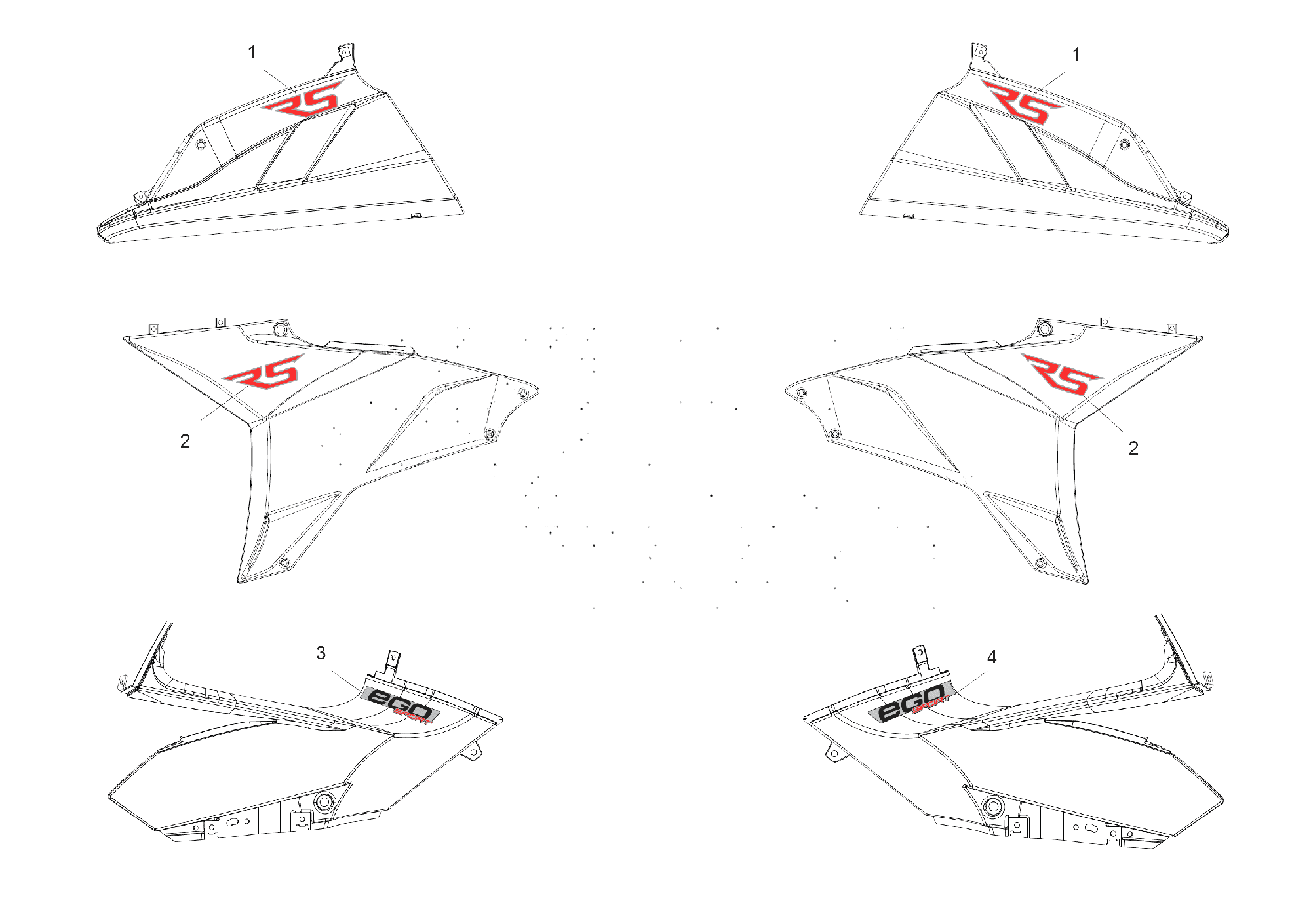 DECALS AND STICKERS RS SPORT BLACK