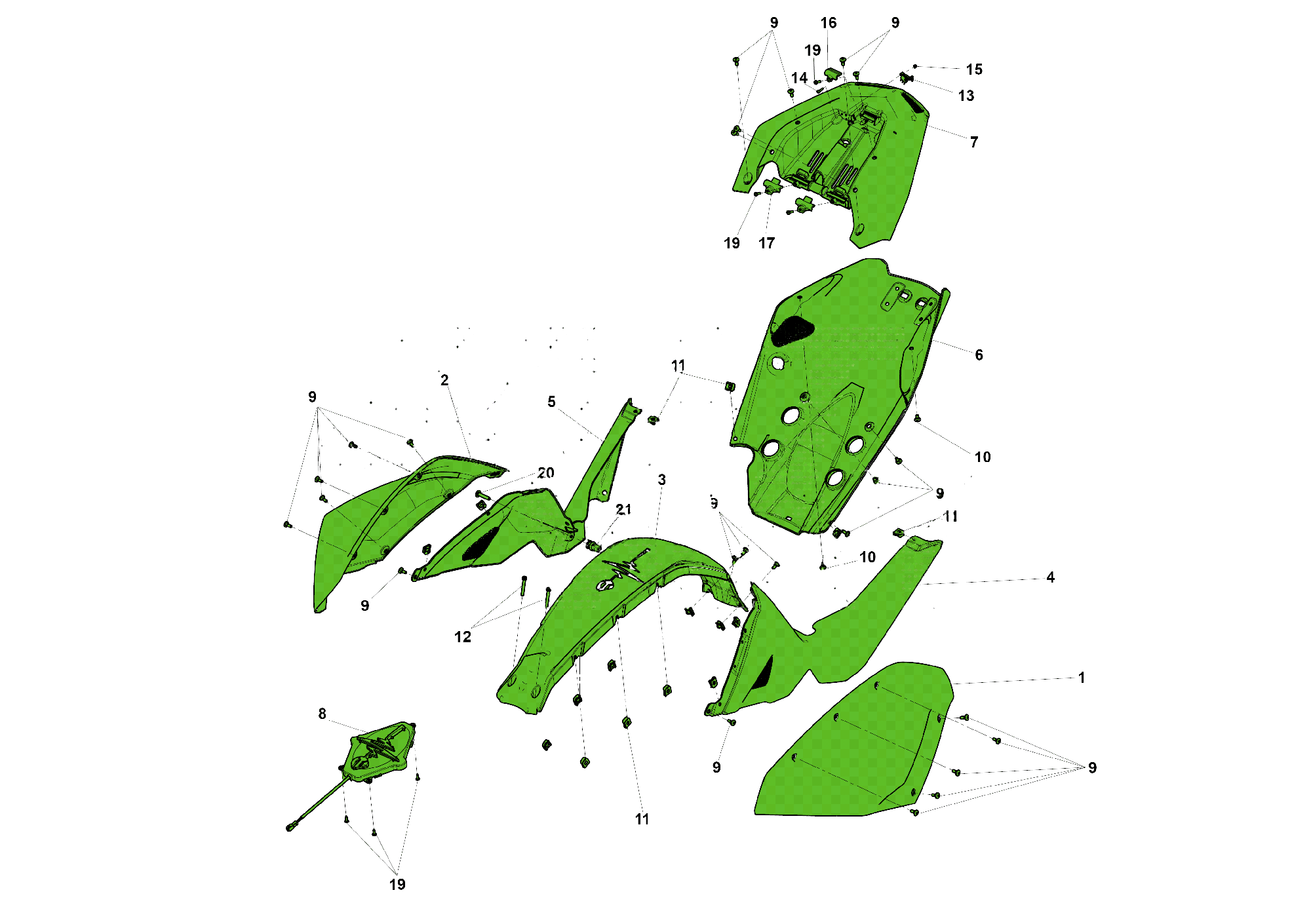 TANK FAIRING TAIL FAIRING